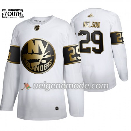 Kinder Eishockey New York Islanders Trikot Brock Nelson 29 Adidas 2019-2020 Golden Edition Weiß Authentic